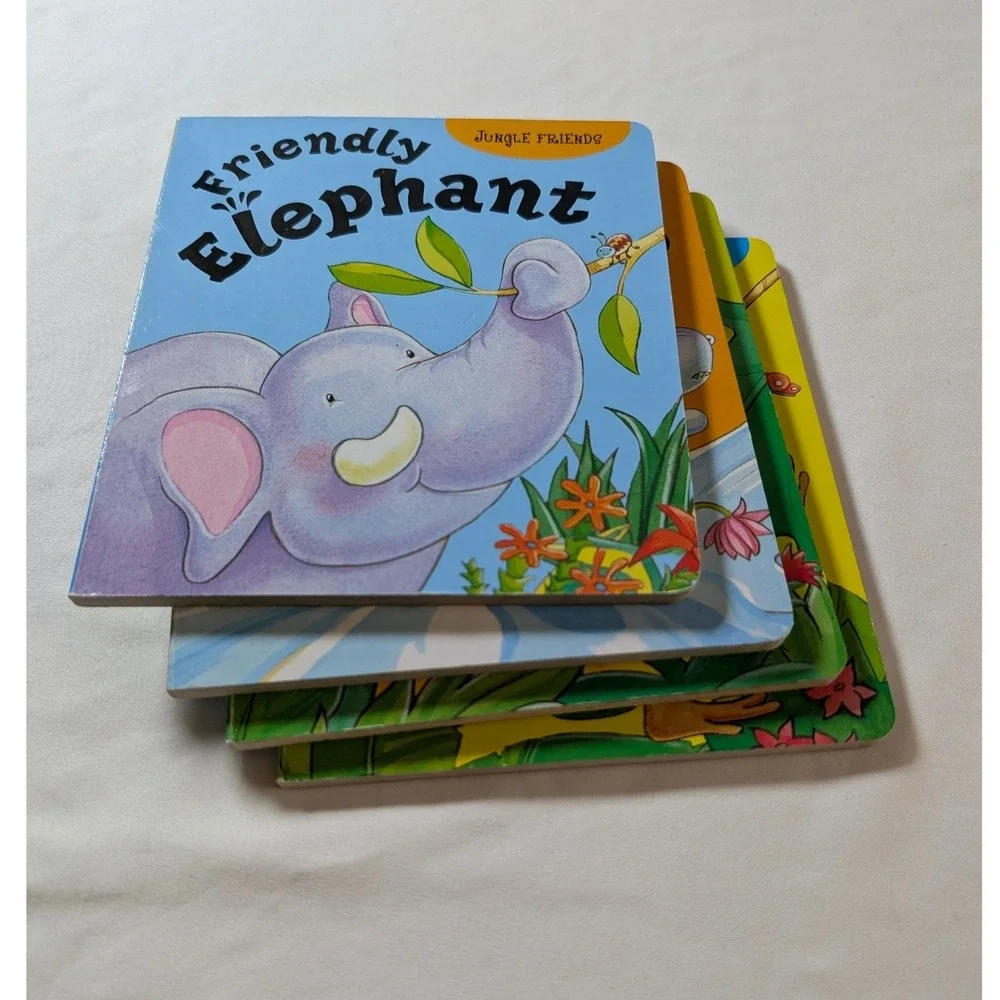 Jungle Friends Board Book Set of 4 Rachel Elliot Jacqueline East 2015 Kids Books